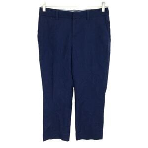 Coldwater Creek Navy Blue Chino Pants Stretch Womens 4 Career Uniform Flat Front